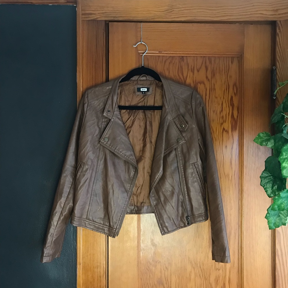 Bik Bok Brown Leather Jacket